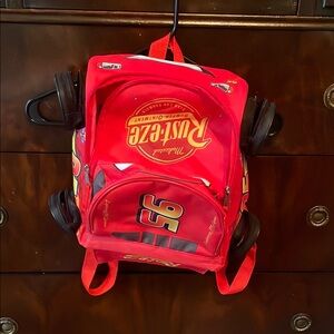 Red Cars Themed Kids Backpack